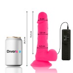DIVERSIA - DILDO VIBRANTE FLESSIBILE 20,5 CM - ROSA